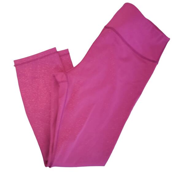 IVL Collective Go Power Sport Raspberry Glitter High Rise Cropped Leggings Sz 14 - Picture 10 of 11